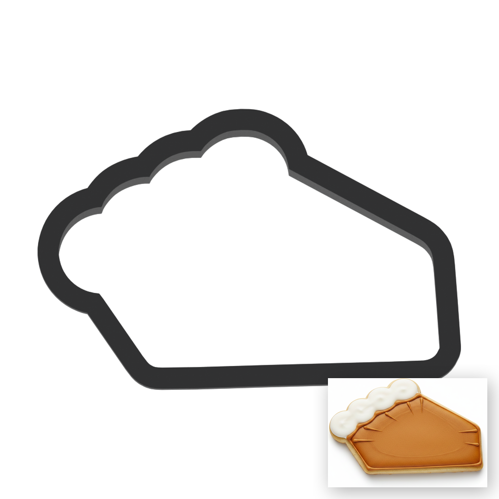 Pie Slice Cookie Cutter with Easy Push Design — main photo