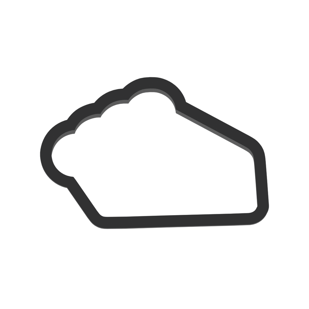 Pie Slice Cookie Cutter with Easy Push Design — photo 3