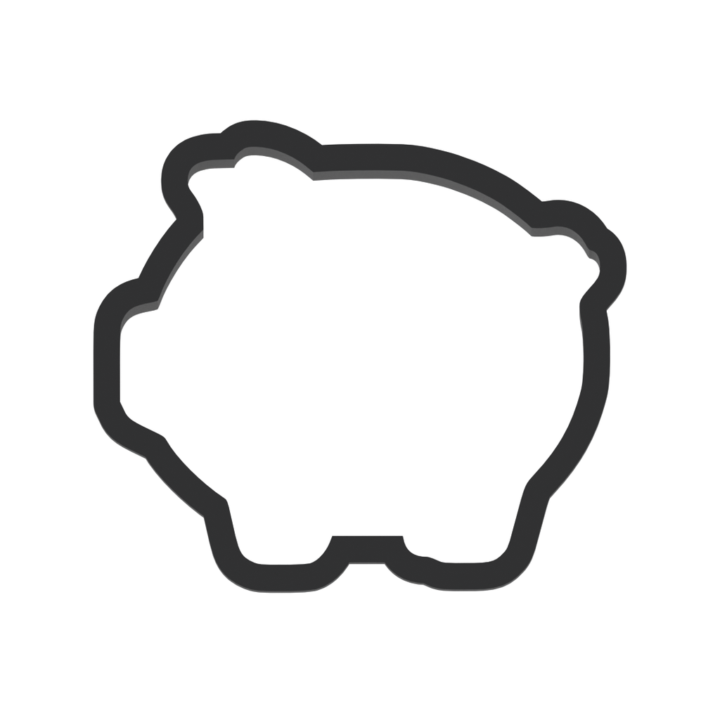 Piggy Bank Cookie Cutter with Easy Push Design — photo 3