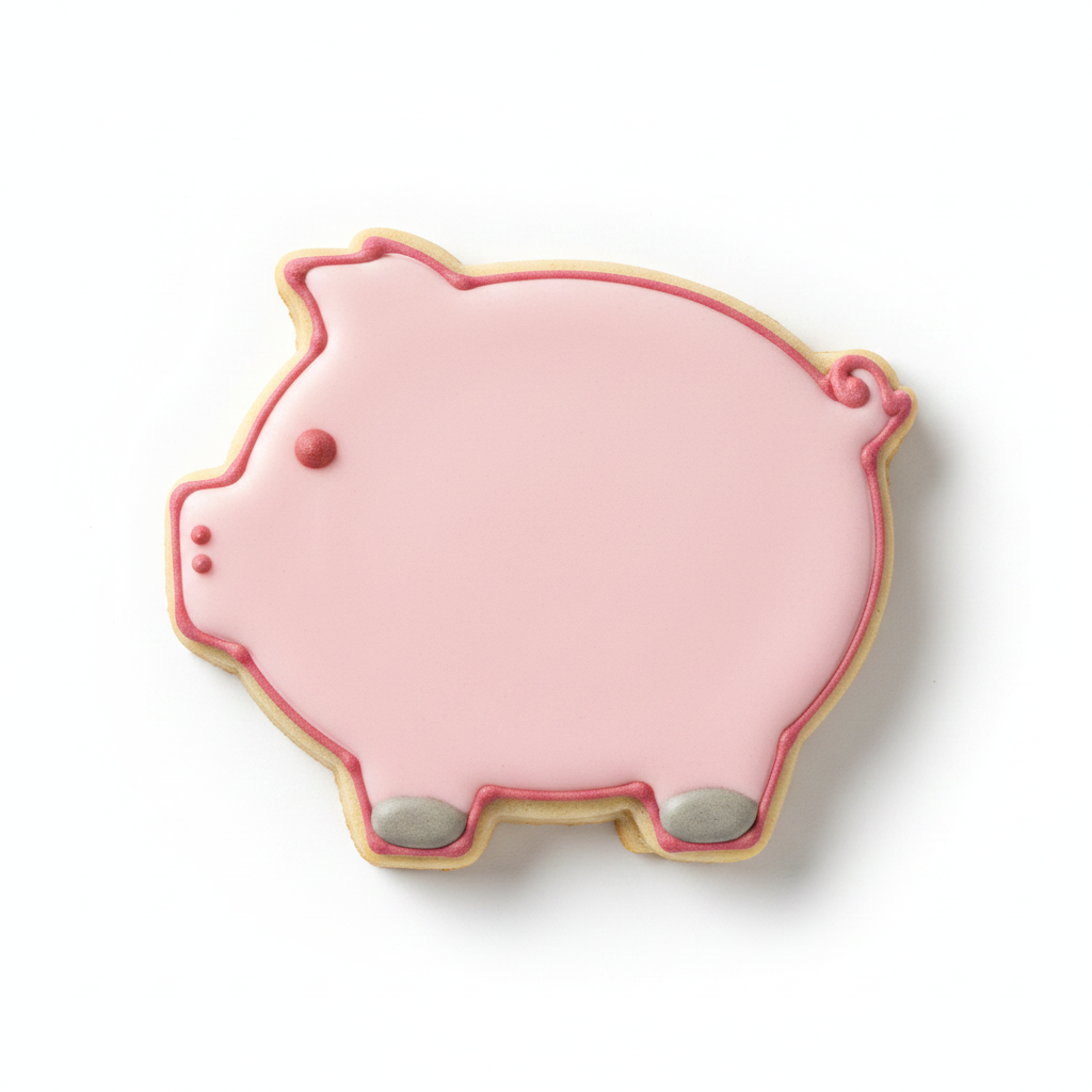Piggy Bank Cookie Cutter with Easy Push Design — photo 2