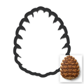 Pinecone Cookie Cutter with Easy Push Design — main photo