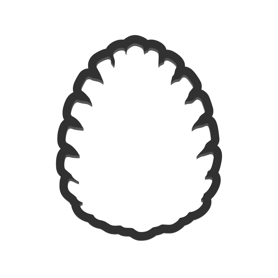 Pinecone Cookie Cutter with Easy Push Design — photo 3