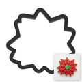 Poinsettia Flower Cookie Cutter with Easy Push Design — main photo