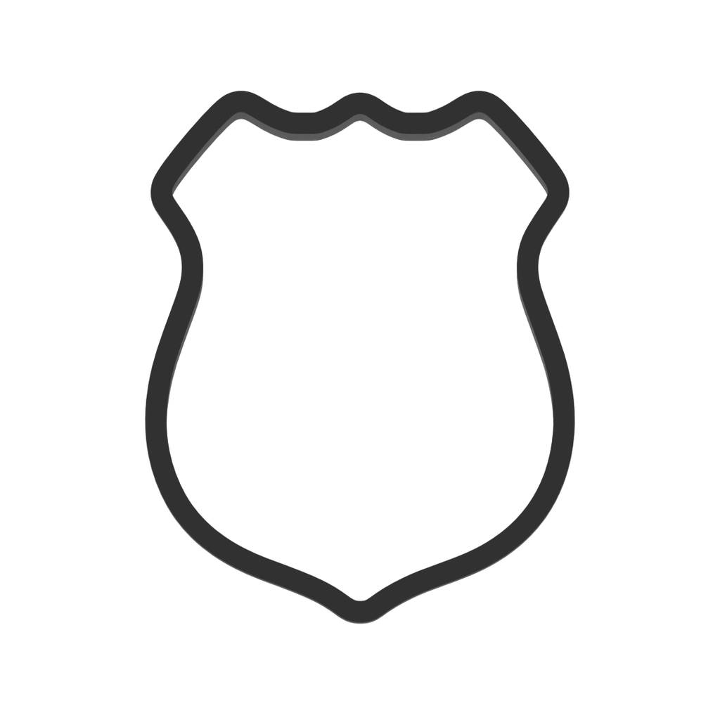 Police Badge Cookie Cutter with Easy Push Design — photo 3