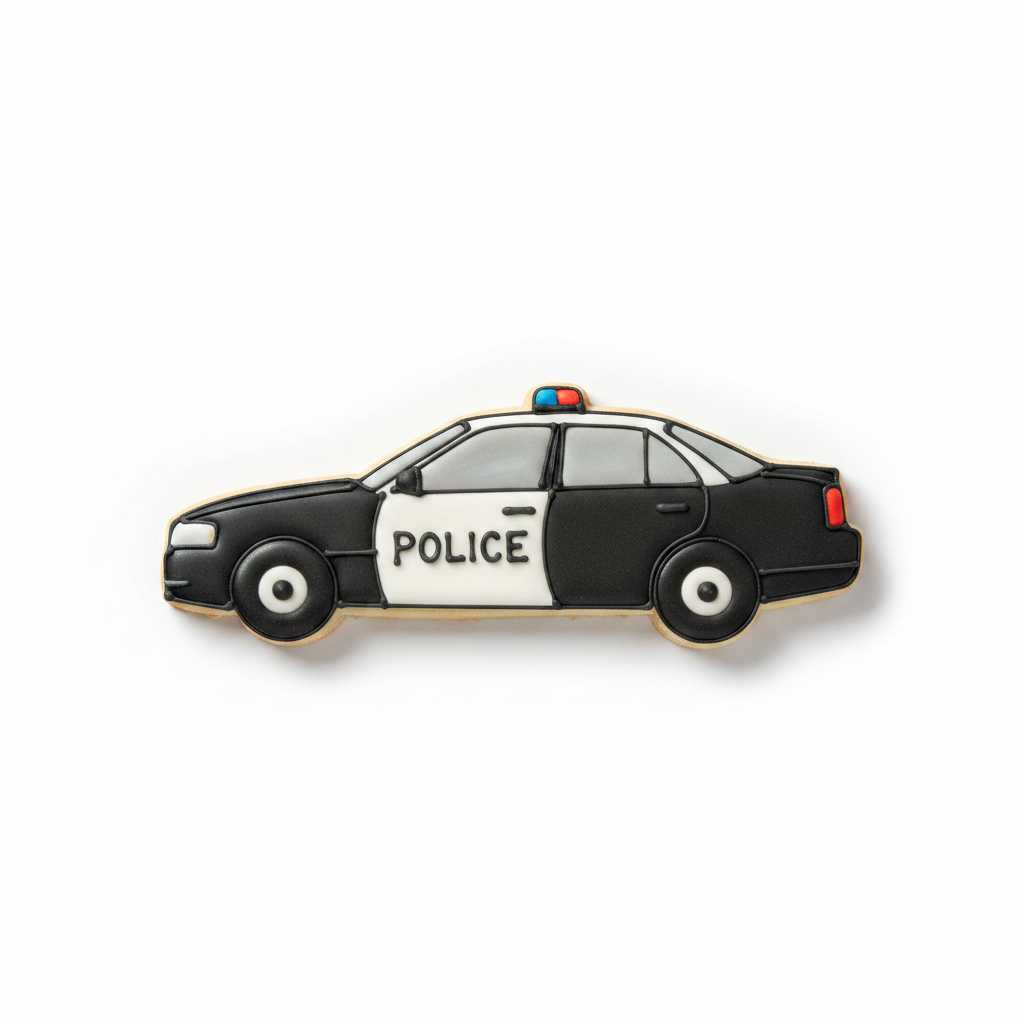 Police Car Cookie Cutter with Easy Push Design — photo 2