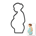 Pregnant Woman Cookie Cutter with Easy Push Design — main photo