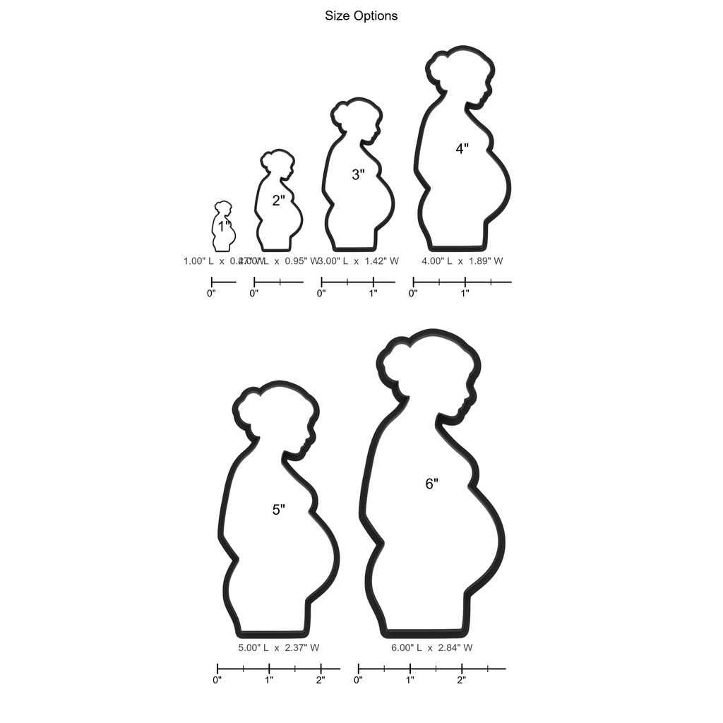 Pregnant Woman Cookie Cutter with Easy Push Design — photo 5