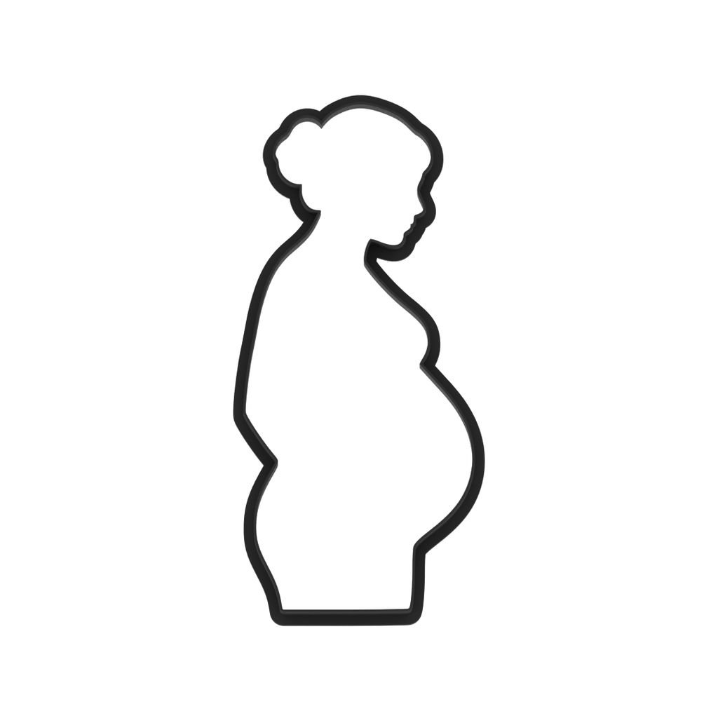 Pregnant Woman Cookie Cutter with Easy Push Design — photo 6