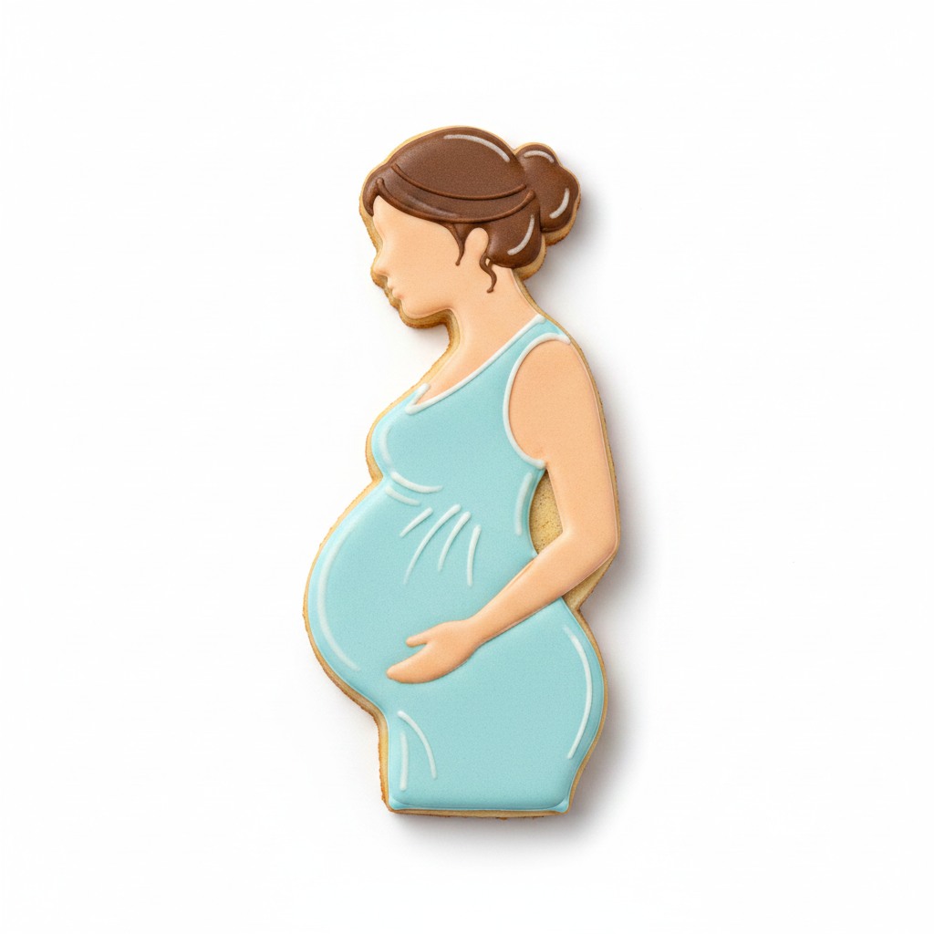 Pregnant Woman Cookie Cutter with Easy Push Design — photo 2