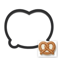 Pretzel Outline Cookie Cutter with Easy Push Design — main photo