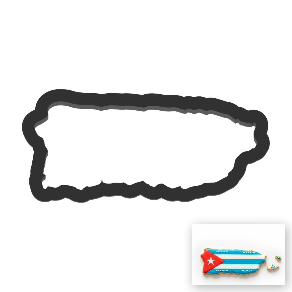 Puerto Rico Cookie Cutter with Easy Push Design — main photo