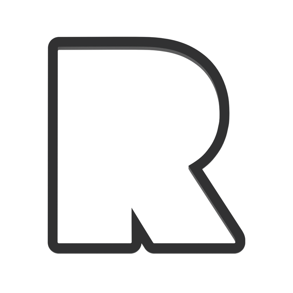 R Capital Block Letter Cookie Cutter with Easy Push Design — photo 3