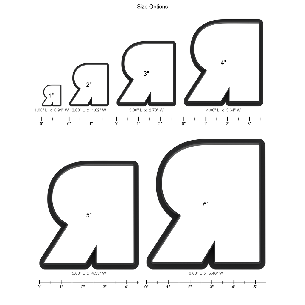 R Capital Block Letter Cookie Cutter with Easy Push Design — photo 5