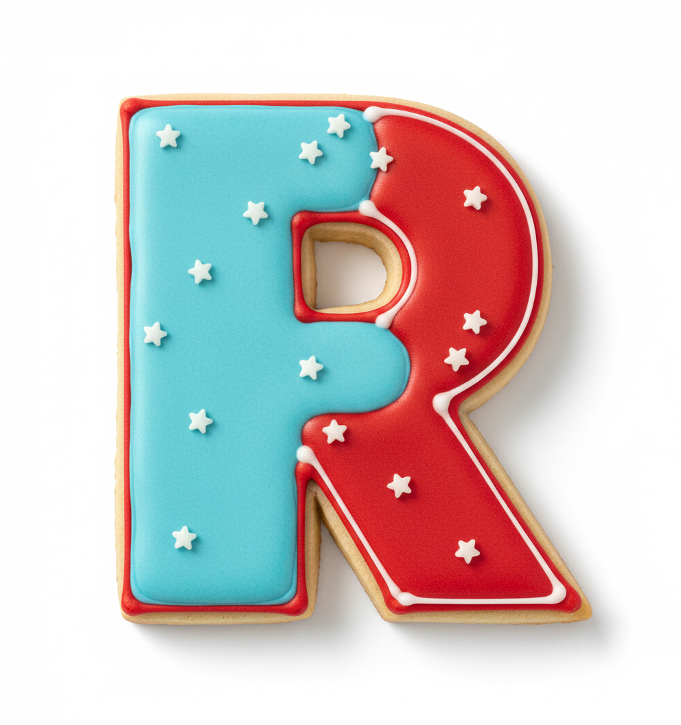R Capital Block Letter Cookie Cutter with Easy Push Design — photo 2