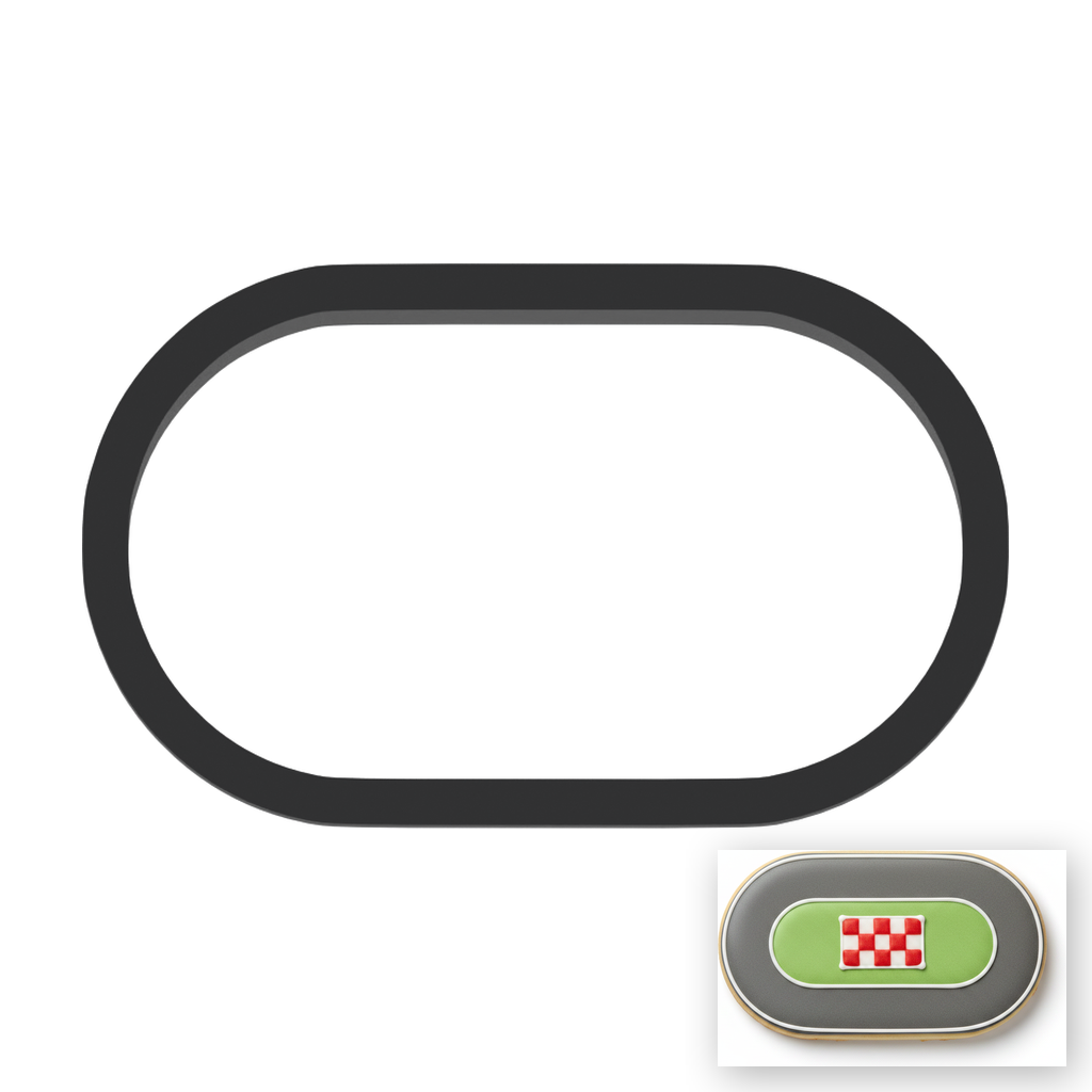 Race Track With Center Cookie Cutter with Easy Push Design — main photo