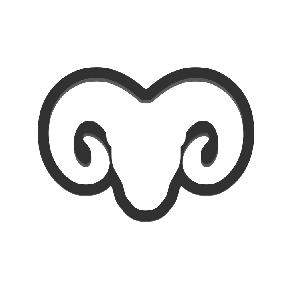 Ram Head Cookie Cutter with Easy Push Design — photo 3