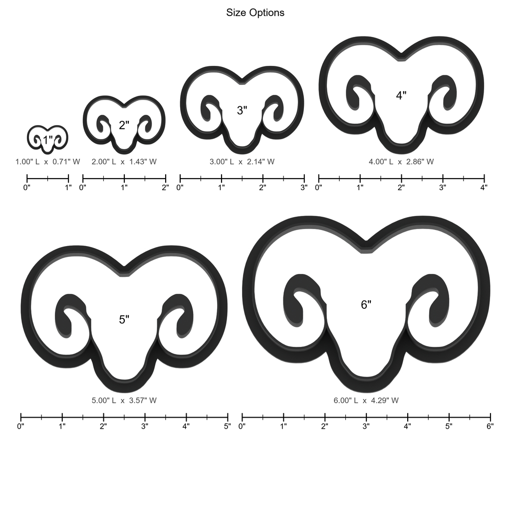 Ram Head Cookie Cutter with Easy Push Design — photo 5