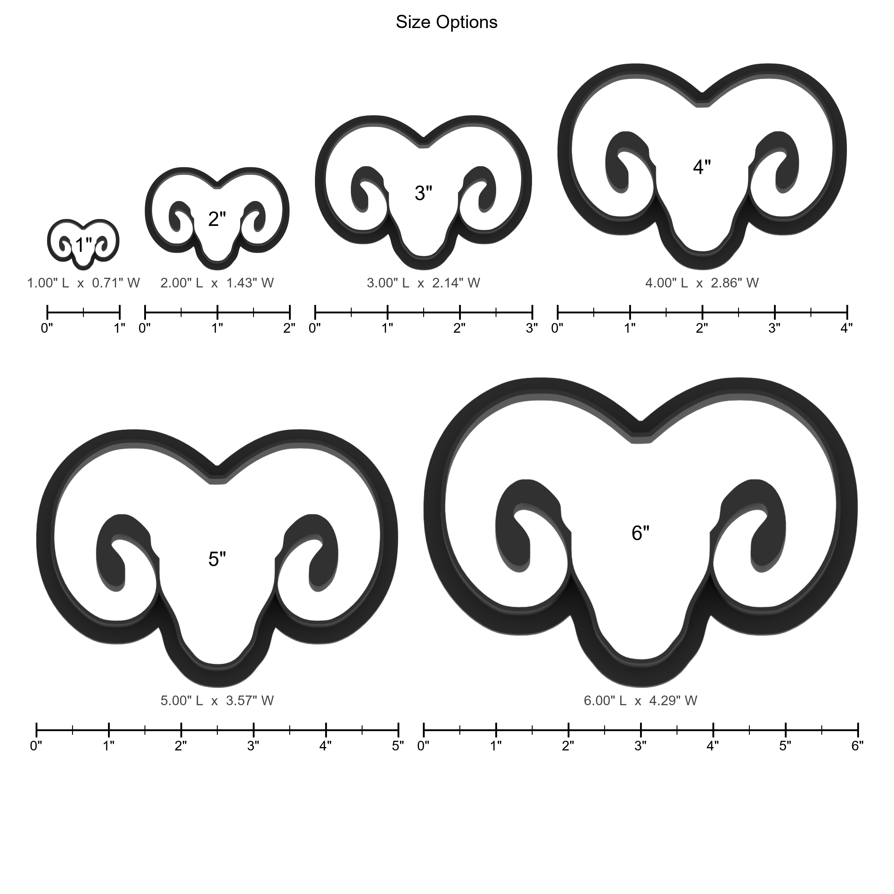 Ram Head Cookie Cutter with Easy Push Design — photo 5