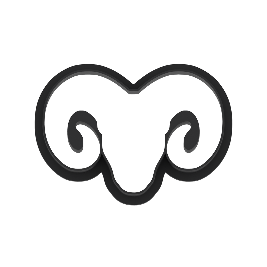 Ram Head Cookie Cutter with Easy Push Design — photo 6