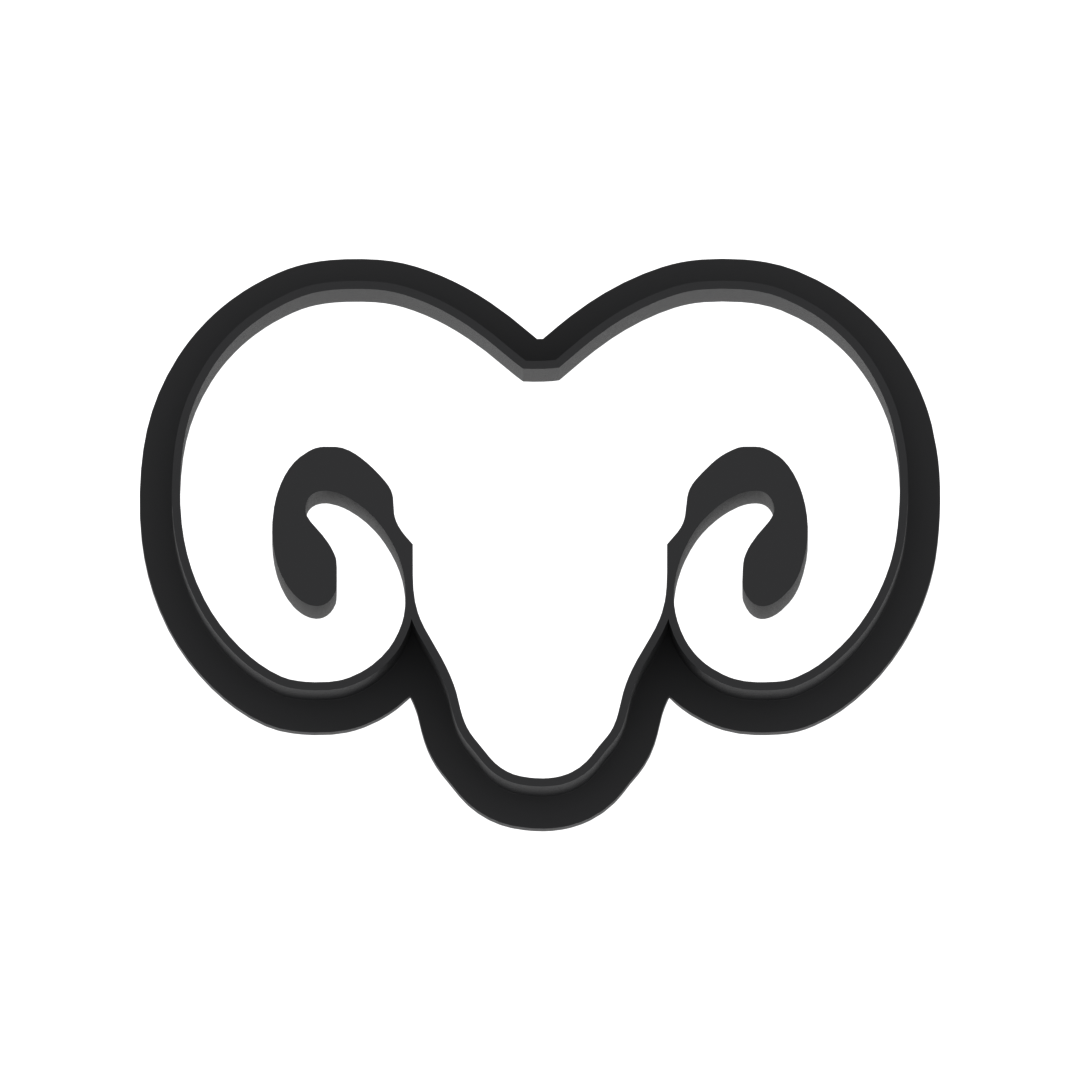 Ram Head Cookie Cutter with Easy Push Design — photo 6