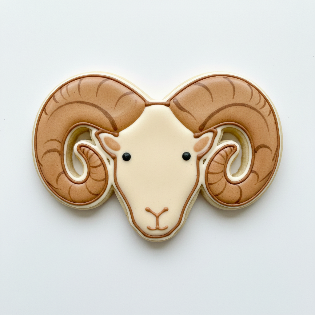 Ram Head Cookie Cutter with Easy Push Design — photo 2