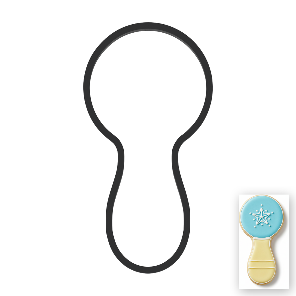 Rattle Cookie Cutter with Easy Push Design — main photo