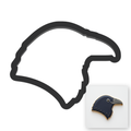 Raven Head Cookie Cutter with Easy Push Design — main photo