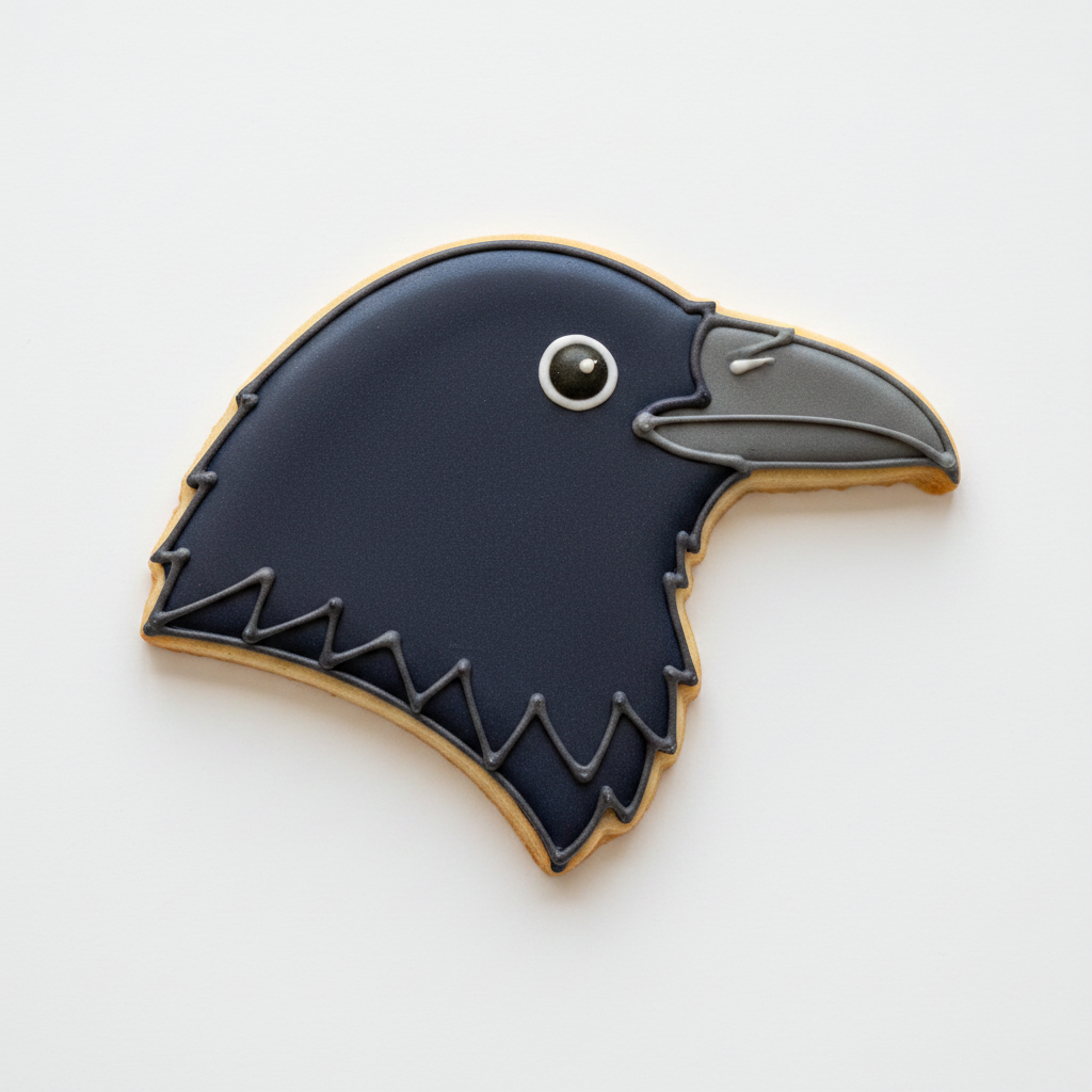 Raven Head Cookie Cutter with Easy Push Design — photo 2