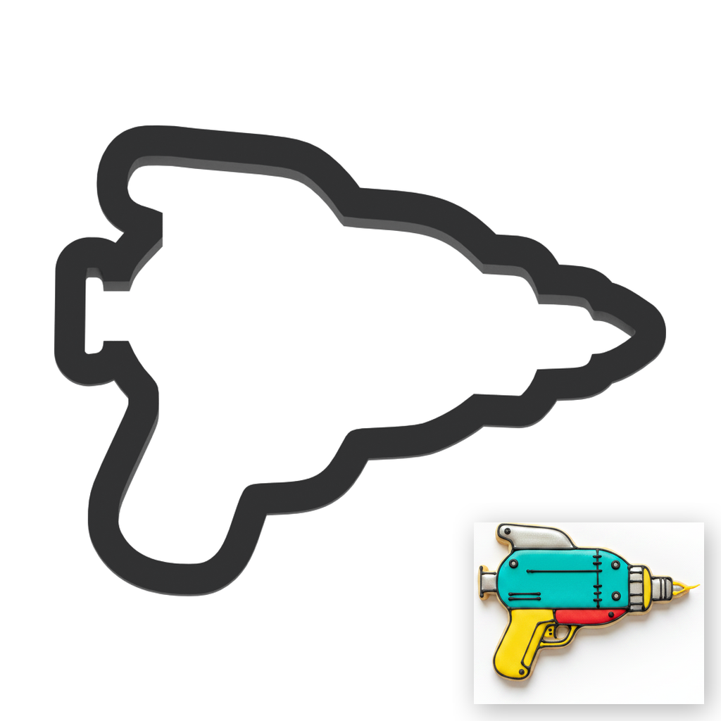 Ray Gun Cookie Cutter with Easy Push Design — main photo