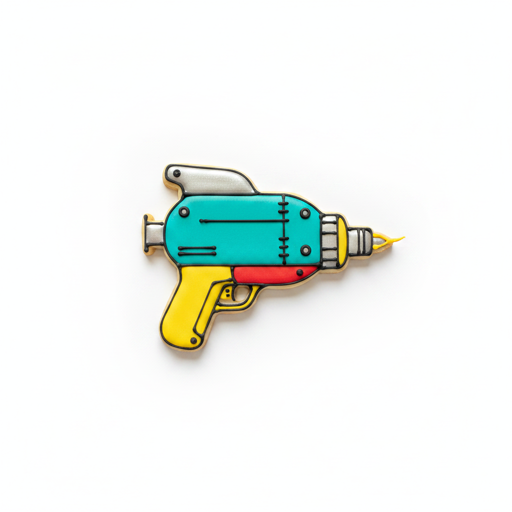 Ray Gun Cookie Cutter with Easy Push Design — photo 2