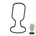 Retro Microphone Cookie Cutter with Easy Push Design — main photo