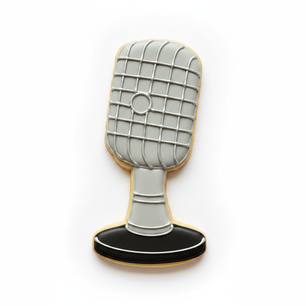 Retro Microphone Cookie Cutter with Easy Push Design — photo 2