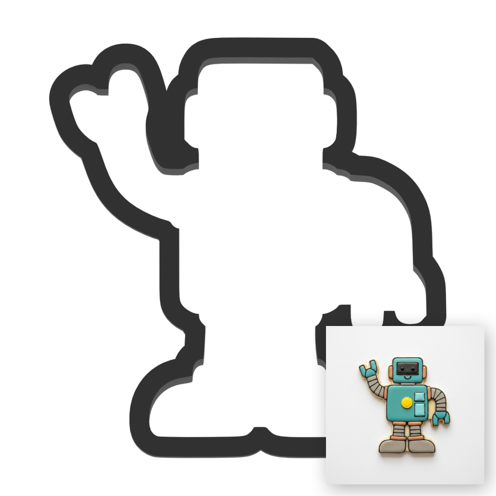 Robot Cookie Cutter with Easy Push Design — main photo
