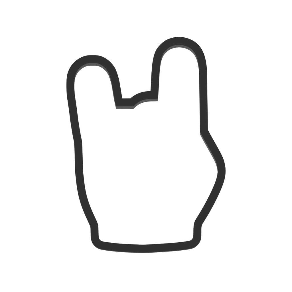 Rock On Music Fingers Cookie Cutter with Easy Push Design — photo 3