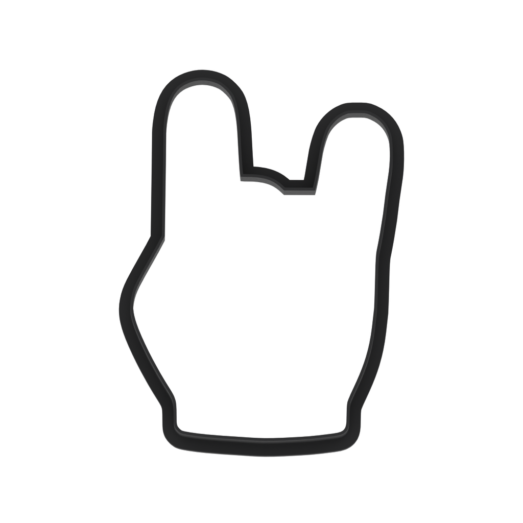 Rock On Music Fingers Cookie Cutter with Easy Push Design — photo 5