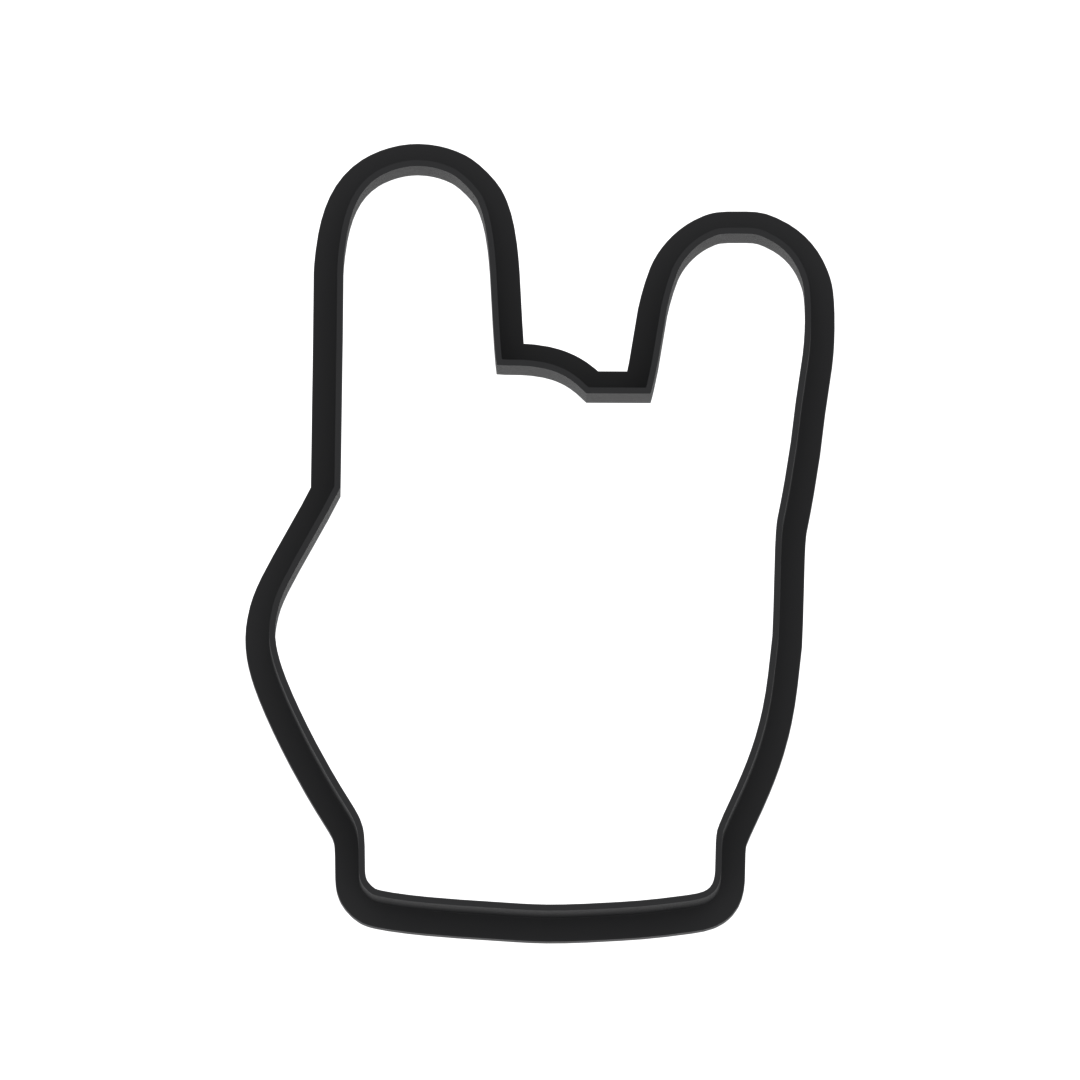 Rock On Music Fingers Cookie Cutter with Easy Push Design — photo 5