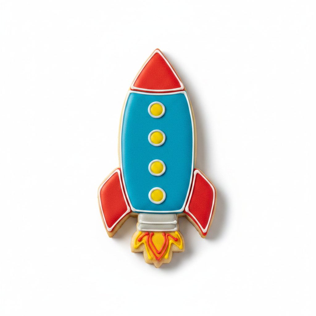 Rocket Ship Cookie Cutter with Easy Push Design — photo 2