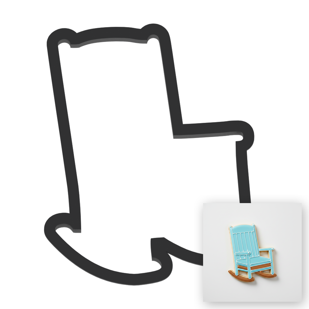 Rocking Chair Cookie Cutter with Easy Push Design — main photo