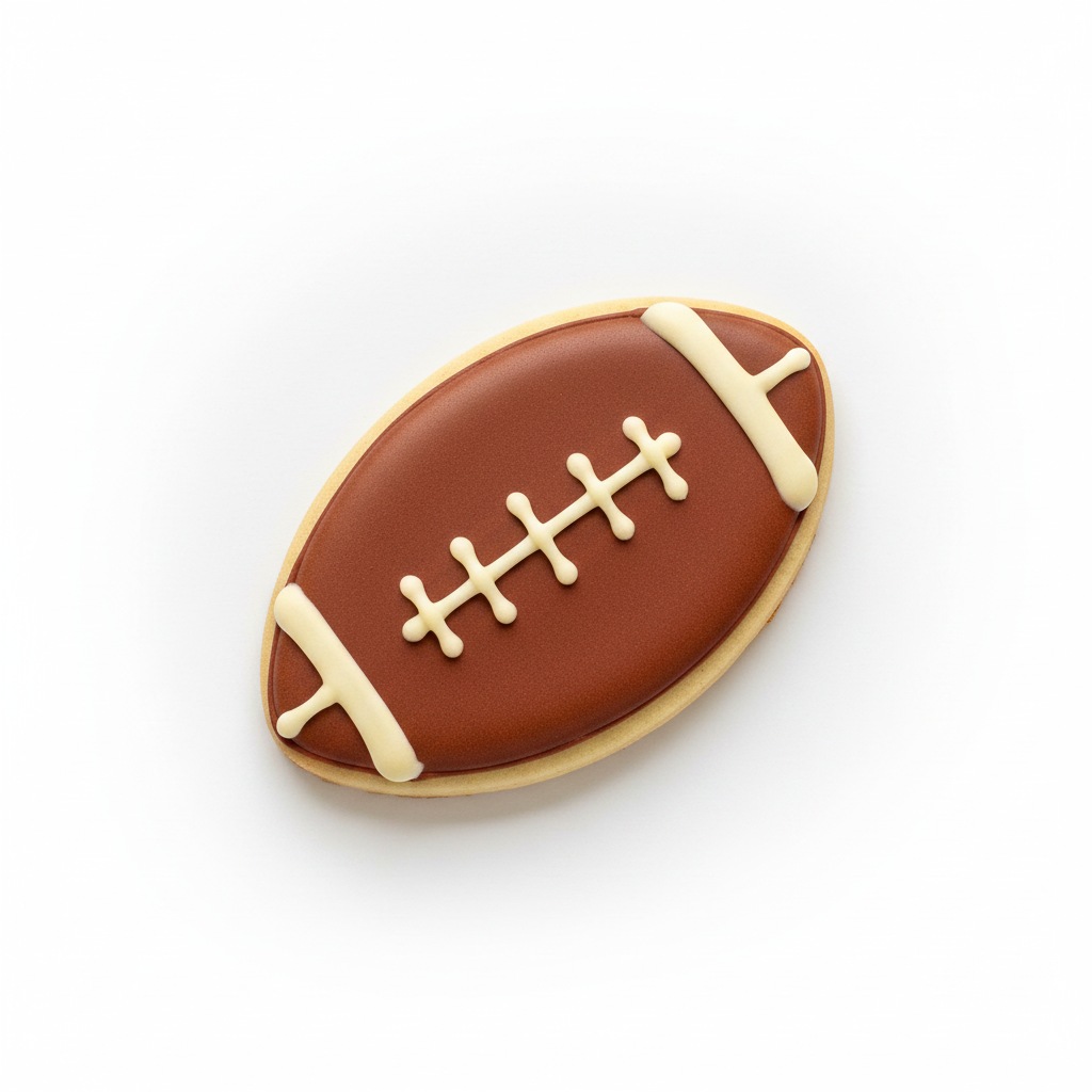 Rugby Ball Cookie Cutter with Easy Push Design — photo 2