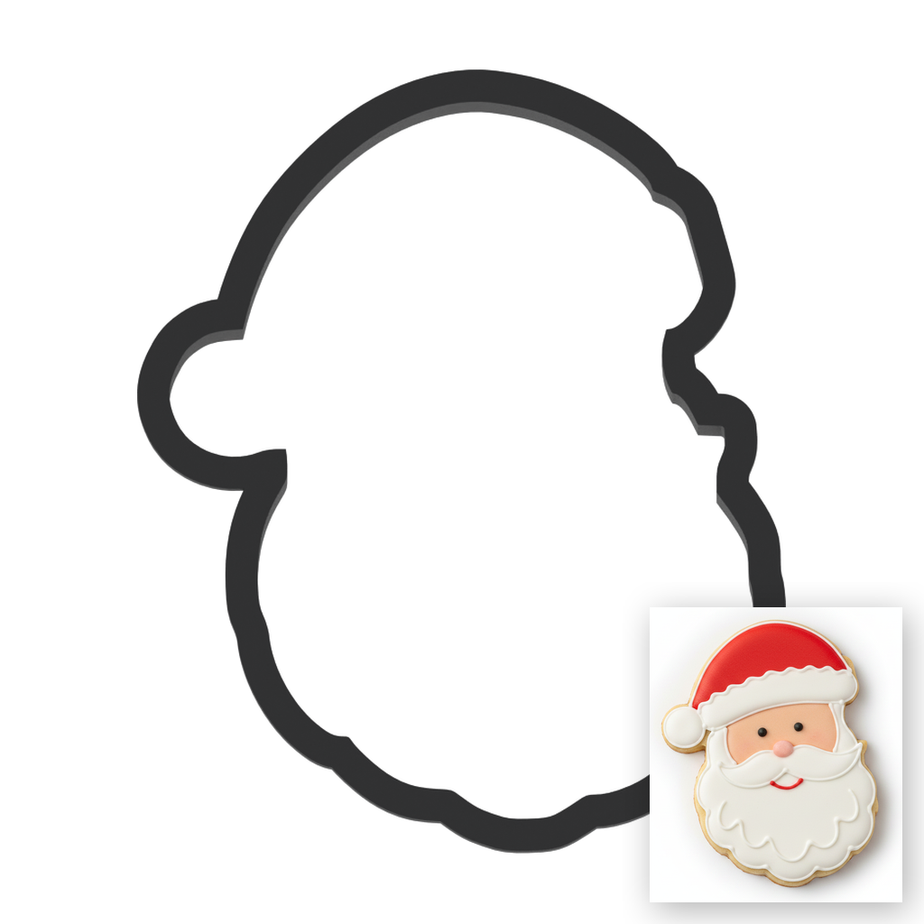 Santa Cookie Cutter with Easy Push Design — main photo