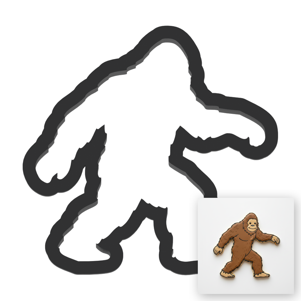 Sasquatch Bigfoot Cookie Cutter with Easy Push Design — main photo