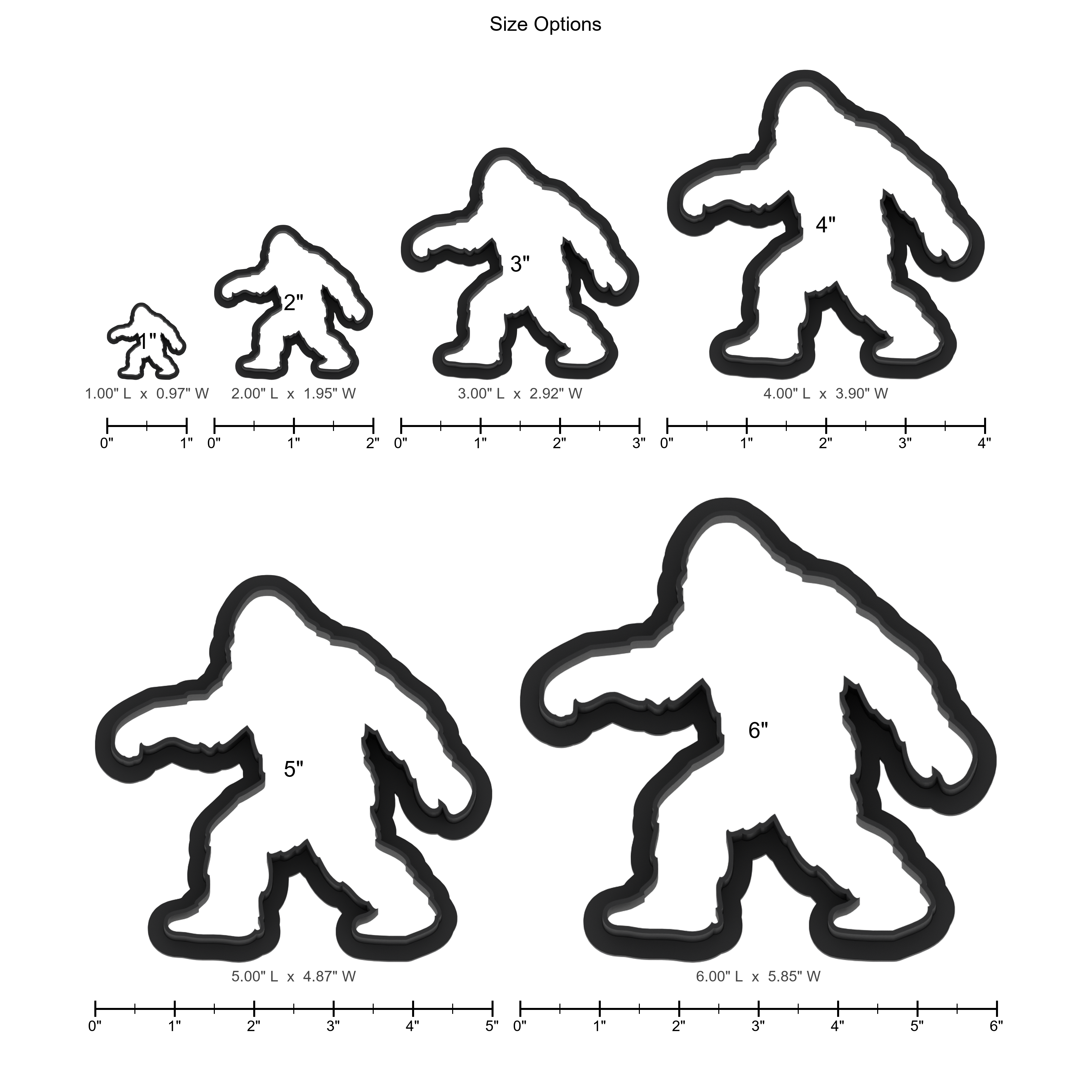 Sasquatch Bigfoot Cookie Cutter with Easy Push Design — photo 5