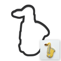 Saxophone Cookie Cutter with Easy Push Design — main photo