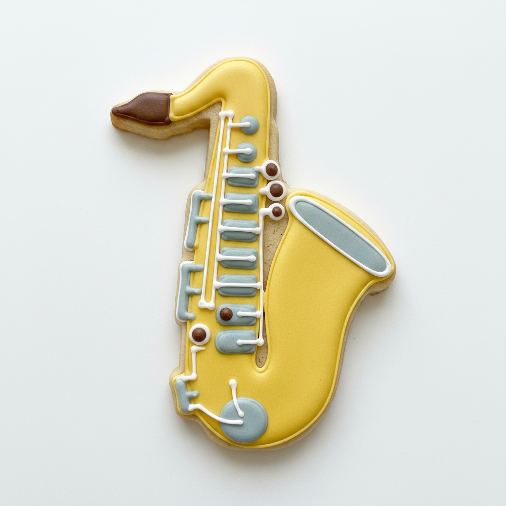 Saxophone Cookie Cutter with Easy Push Design — photo 2