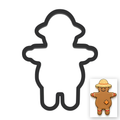 Scarecrow Gingerbread Cookie Cutter with Easy Push Design — main photo