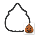 Scarecrow Head Pumpkin Cookie Cutter with Easy Push Design — main photo