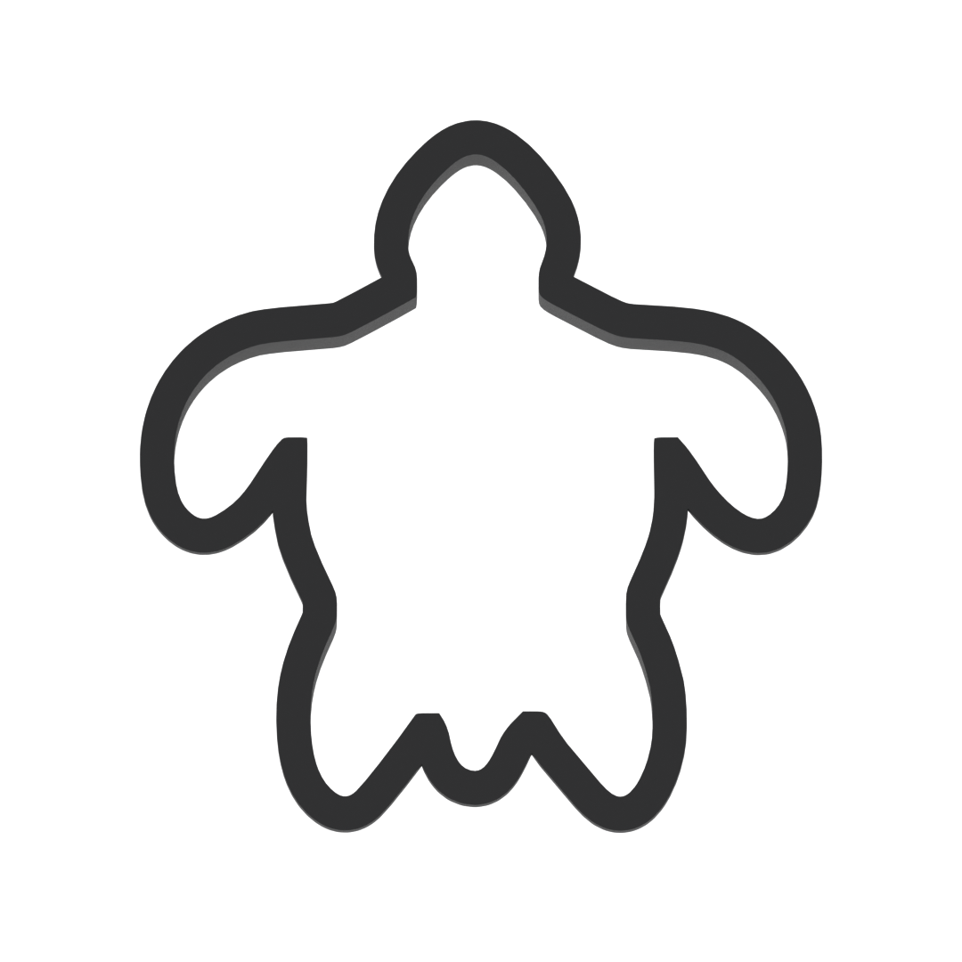 Sea Turtle Top View Cookie Cutter with Easy Push Design — photo 3