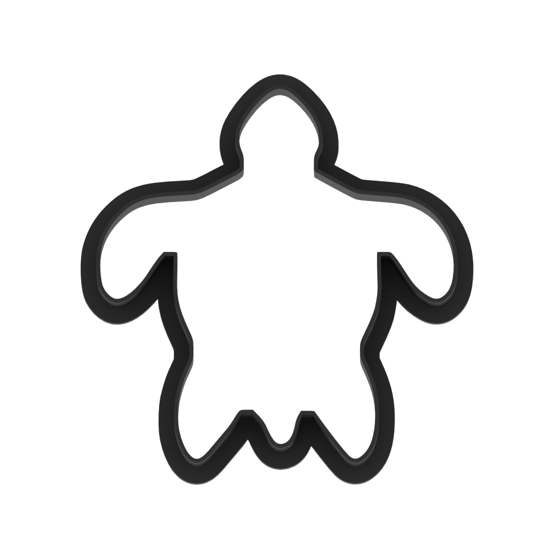 Sea Turtle Top View Cookie Cutter with Easy Push Design — photo 5