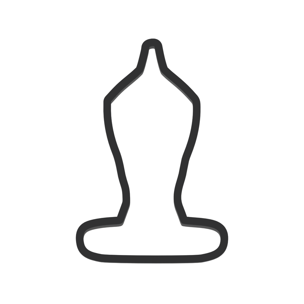 Seated Mountain Yoga Pose Cookie Cutter with Easy Push Design — photo 3