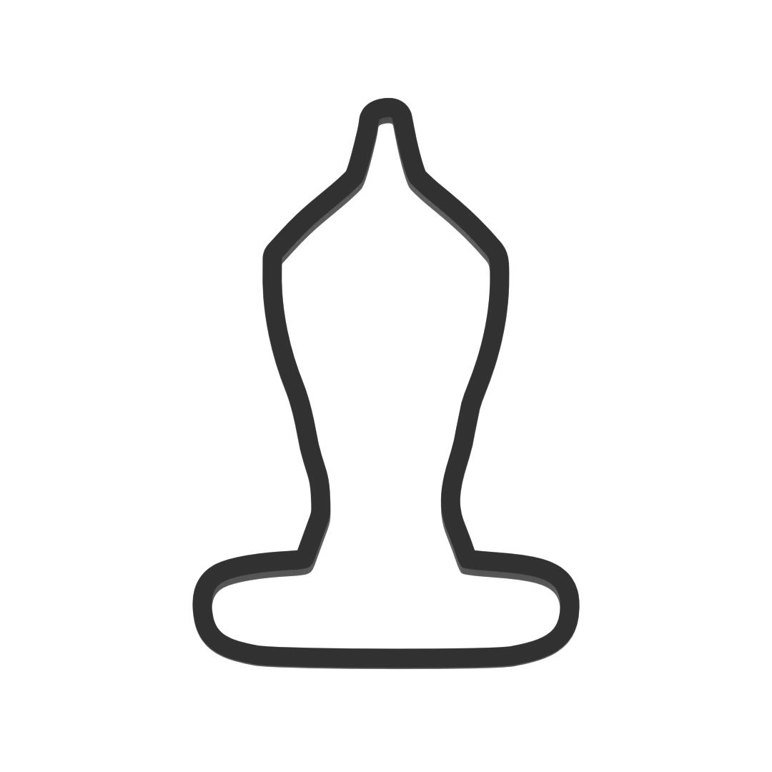 Seated Mountain Yoga Pose Cookie Cutter with Easy Push Design — photo 3